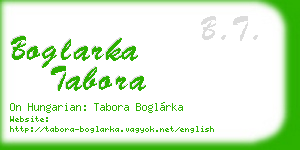 boglarka tabora business card